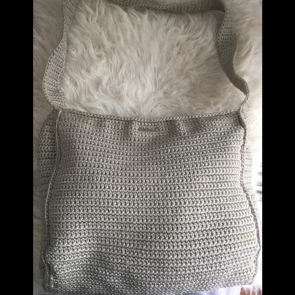 THE SAK Crocheted Hobo Bag in Natural